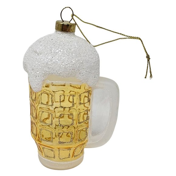 4.25" Ice Cold Frosty Beer Glass Christmas Ornament, Party Decor - Picture 3 of 3